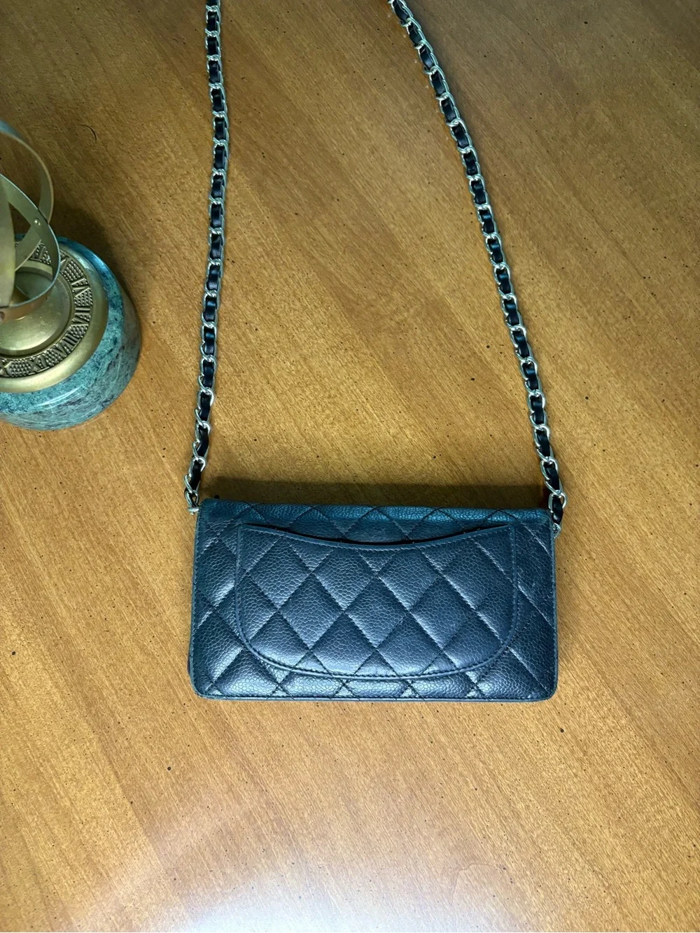 CHANEL black quilted